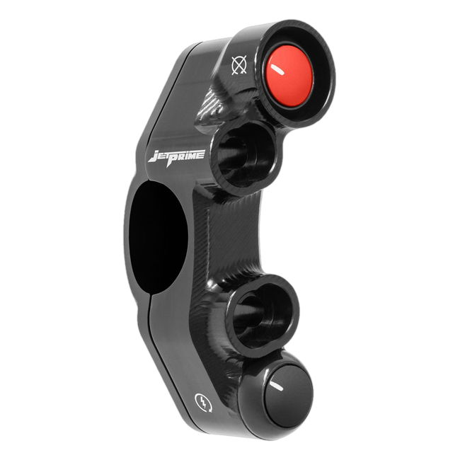 Lenkerschalter SuperSport rechts JetPrime Yamaha YZF-R3 (19-24) JP SPD MK300 – für Mectronik-Dashboard, universelles Lochbild