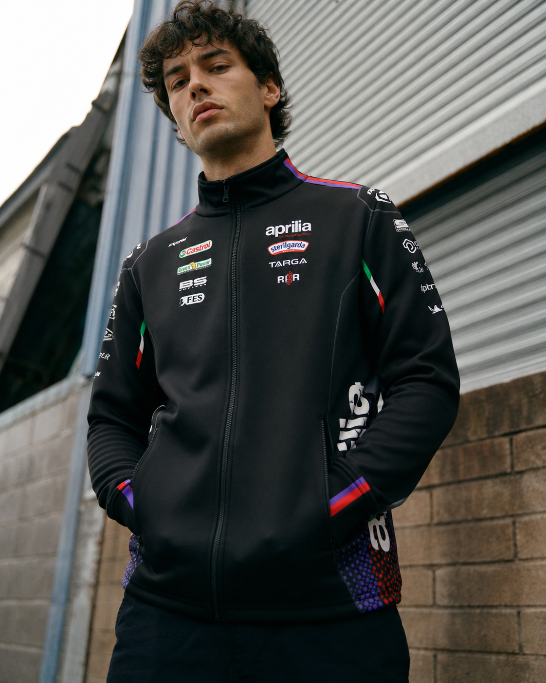Aprilia Racing Team Zip Sweat-Jacket Replica 2026 erkek IXON 