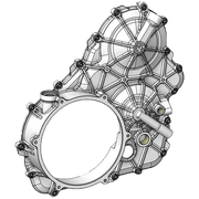 Titanyum vidalı sağ alüminyum motor bloğu Motocorse Ducati Panigale V4/S (25-26) 