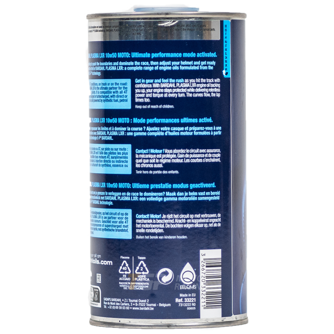 Bardahl 10W50 Plasma LXR - 1 Litre Premium Yağ 