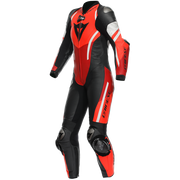 Dainese Misano 3 Lady D-AIR® Tek parça deri kombine – Perforated hava yastıklı yarış kıyafeti | Kadın | Kırmızı 