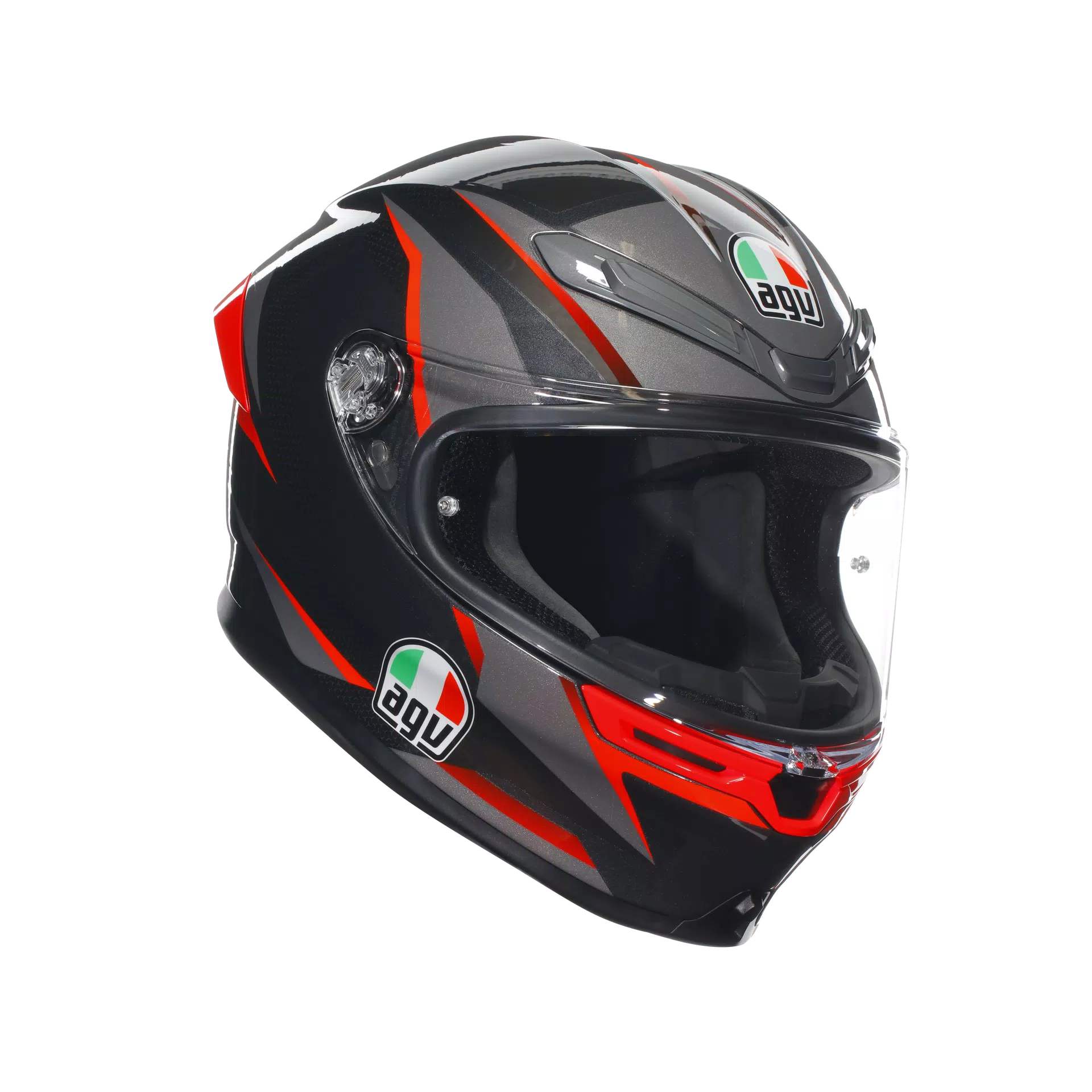 AGV K6 S Kask Slashcut Siyah/Gri/Kırmızı | 2118395001014 