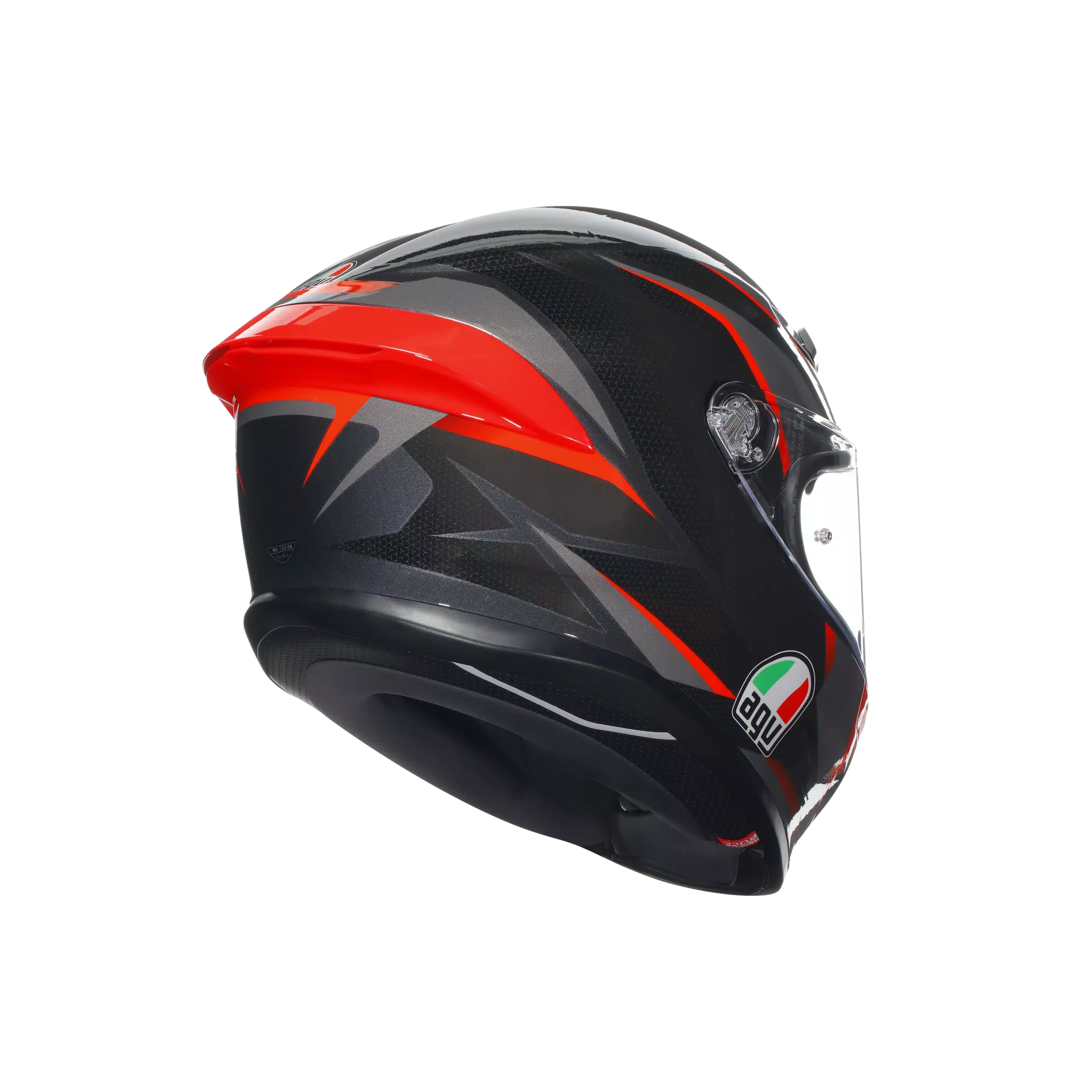 AGV K6 S Kask Slashcut Siyah/Gri/Kırmızı | 2118395001014 