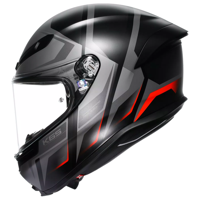 AGV K6 S Kask Karve Mat Siyah/Gri/Kırmızı | 2118395001024 