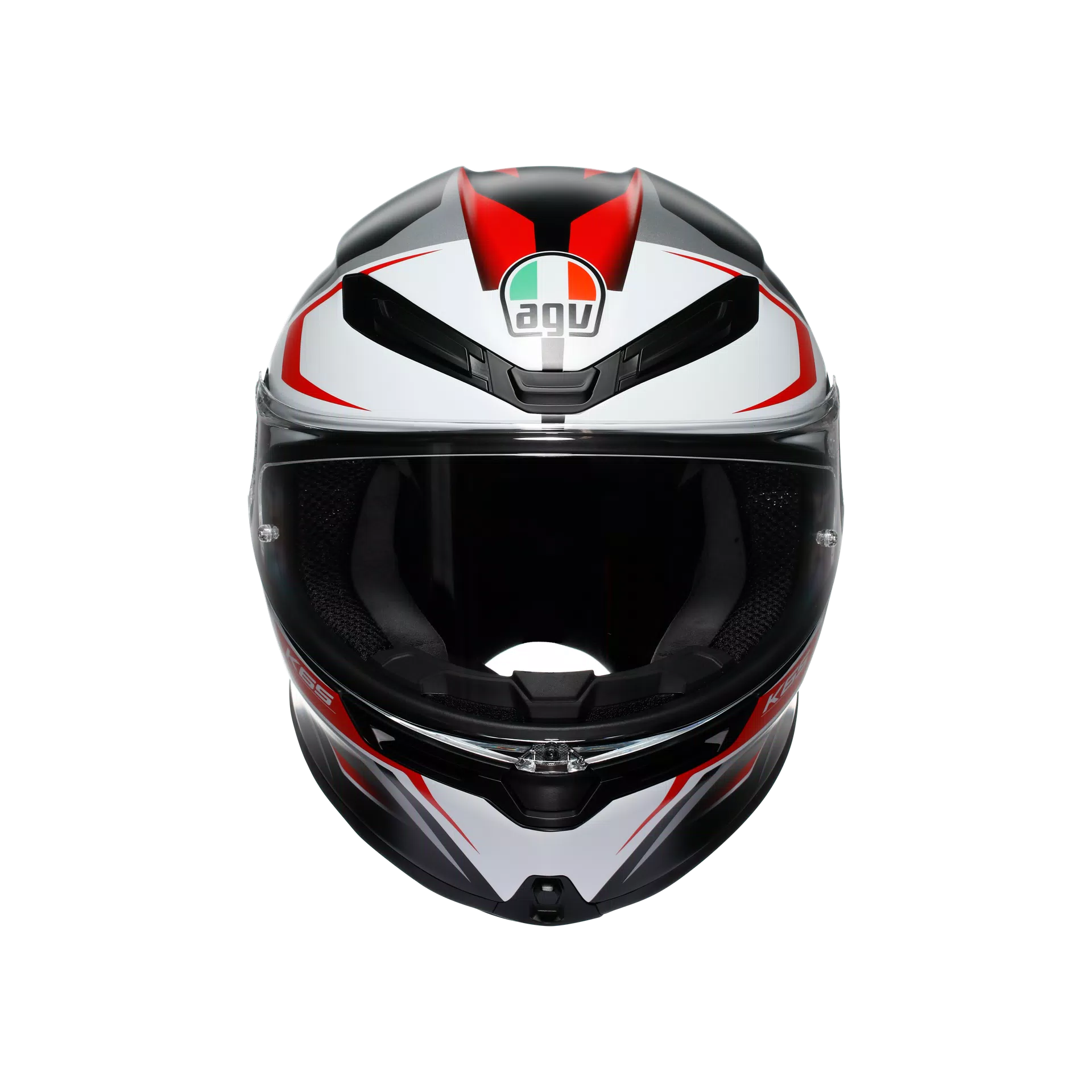 AGV K6 S Kask Karve Mat Siyah/Beyaz/Kırmızı | 2118395001025 