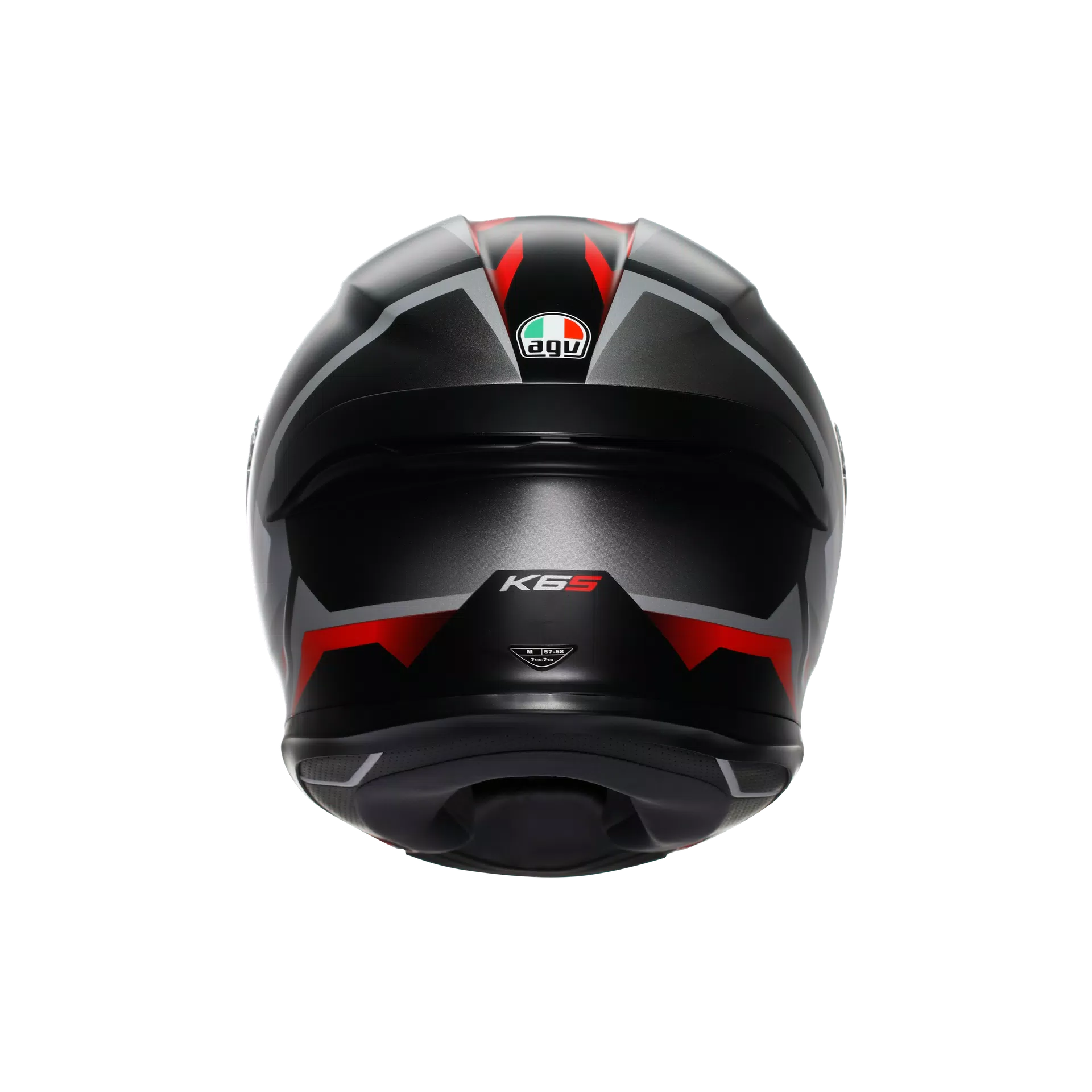 AGV K6 S Kask Karve Mat Siyah/Beyaz/Kırmızı | 2118395001025 