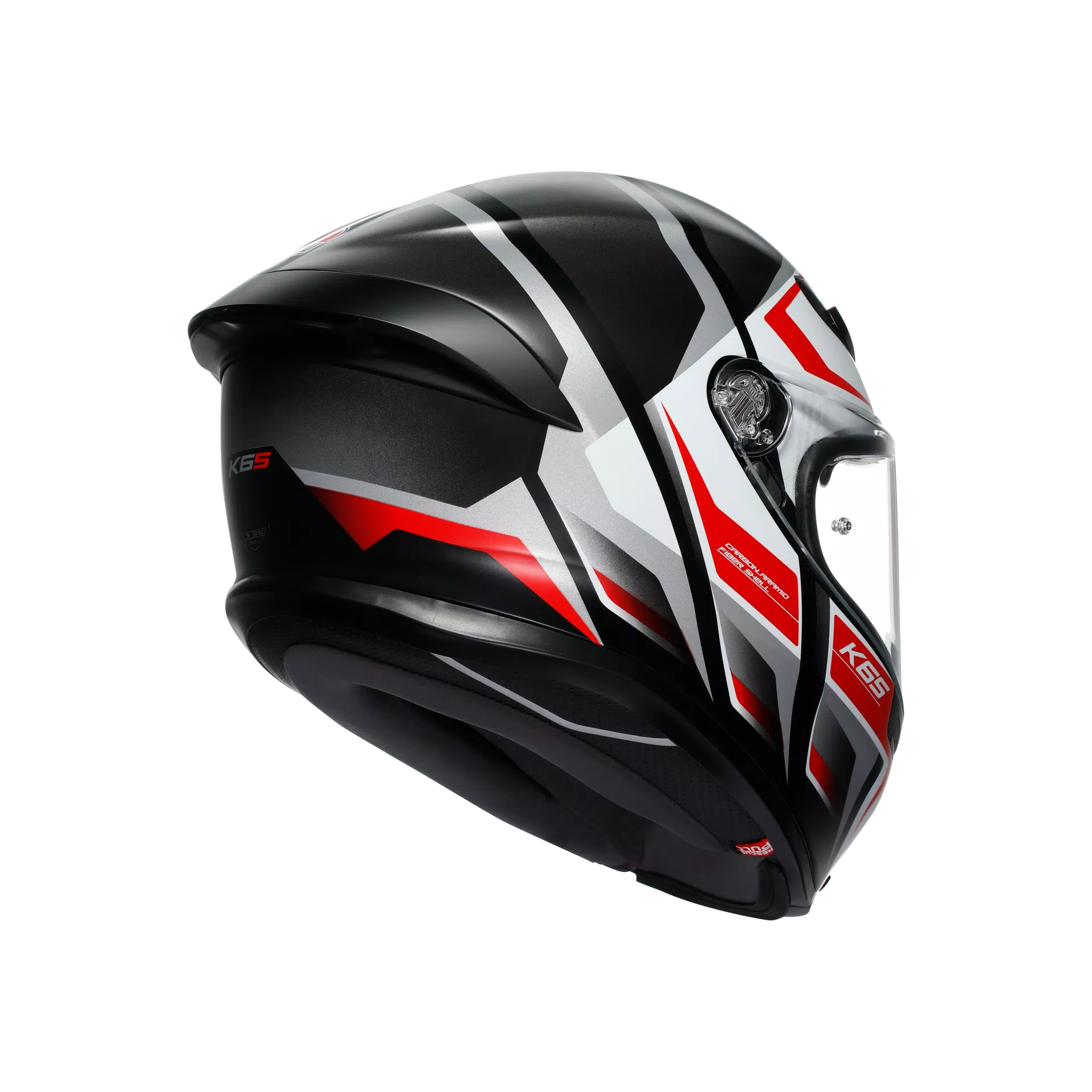 AGV K6 S Kask Karve Mat Siyah/Beyaz/Kırmızı | 2118395001025 