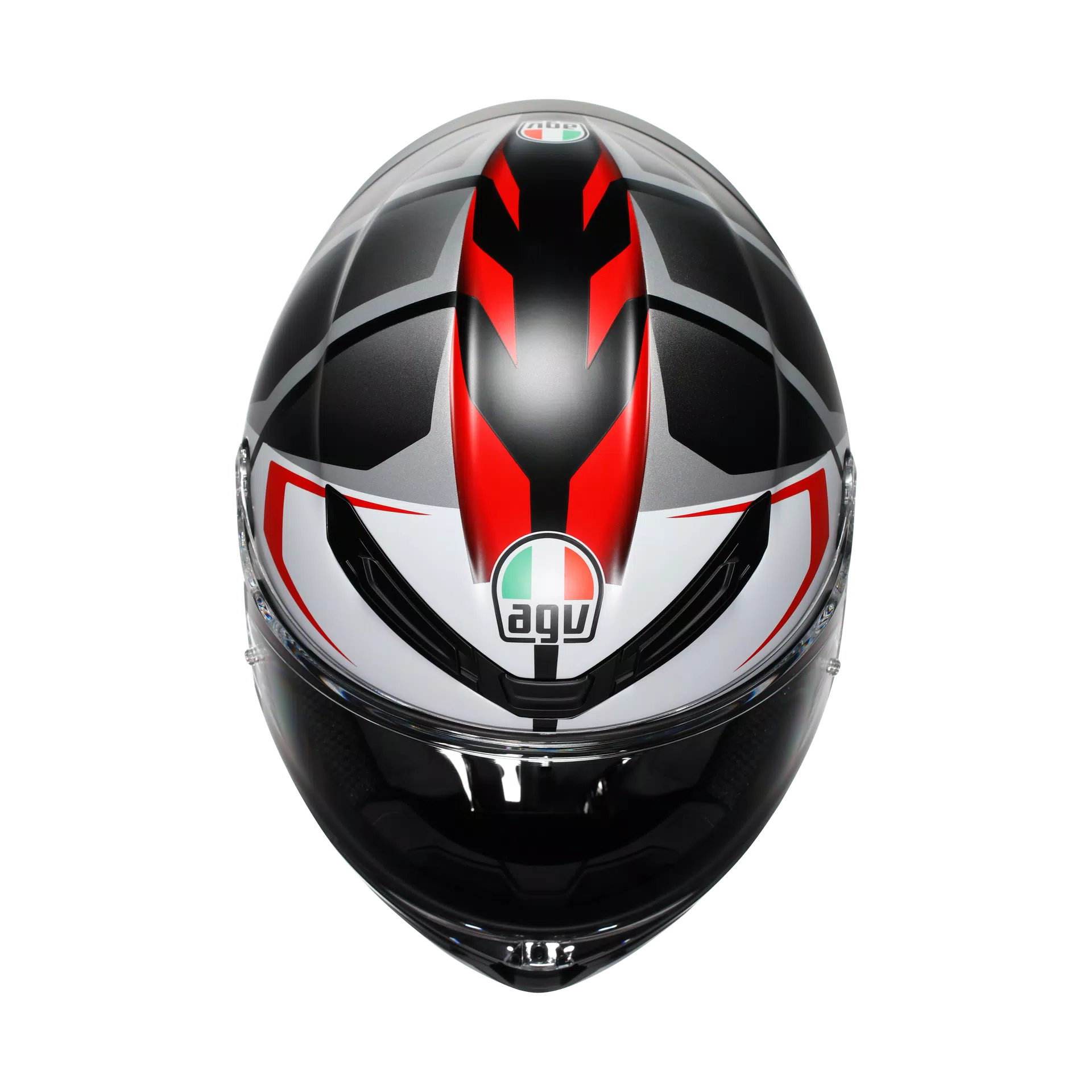 AGV K6 S Kask Karve Mat Siyah/Beyaz/Kırmızı | 2118395001025 