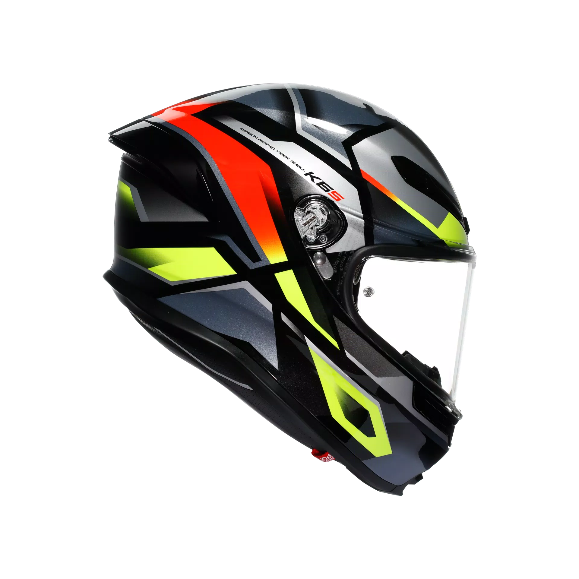 AGV K6 S Kask Erazer Siyah/Kırmızı/Fluo Sarı | 2118395001026 