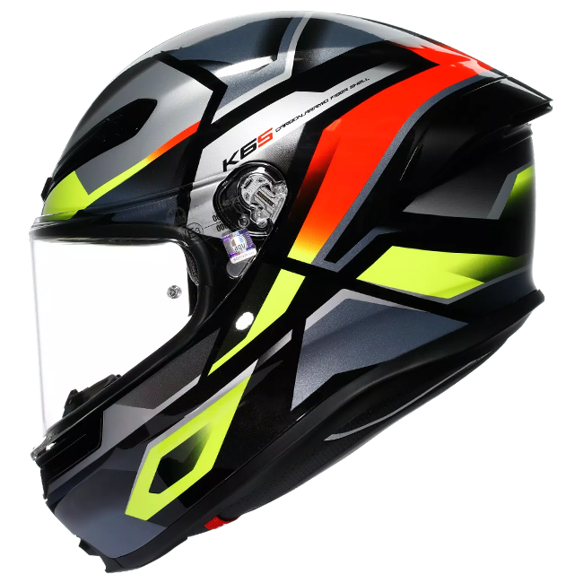 AGV K6 S Kask Erazer Siyah/Kırmızı/Fluo Sarı | 2118395001026 