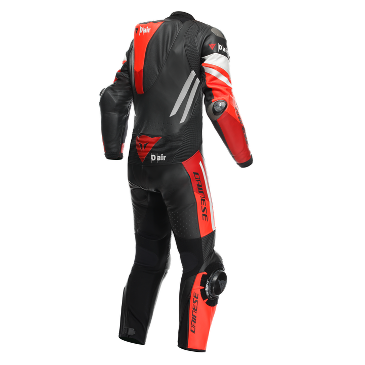 Dainese Misano 3 D-AIR® Tek parça Deri Kombin – Perfore Hava Yastıklı Yarış Tulumu | Erkek | Kırmızı 