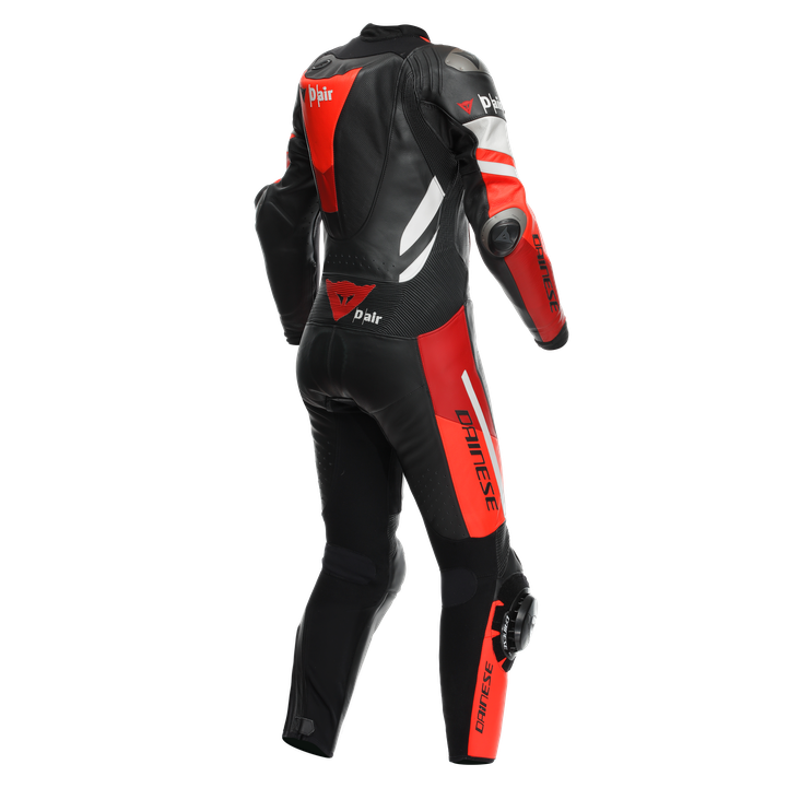 Dainese Misano 3 Lady D-AIR® Tek parça deri kombine – Perforated hava yastıklı yarış kıyafeti | Kadın | Kırmızı 