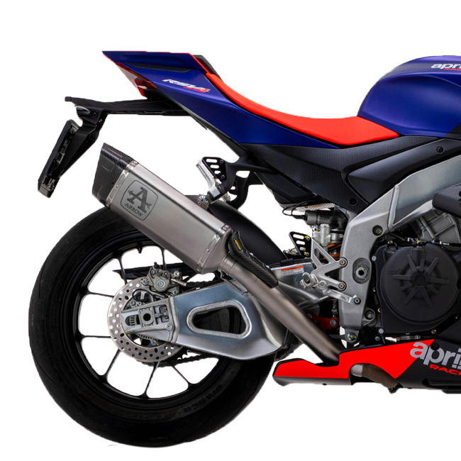 Arrow Slip-On Kiti Pista Paslanmaz Çelik Aprilia RSV4 1100 Factory (21-26) 71004PT 
