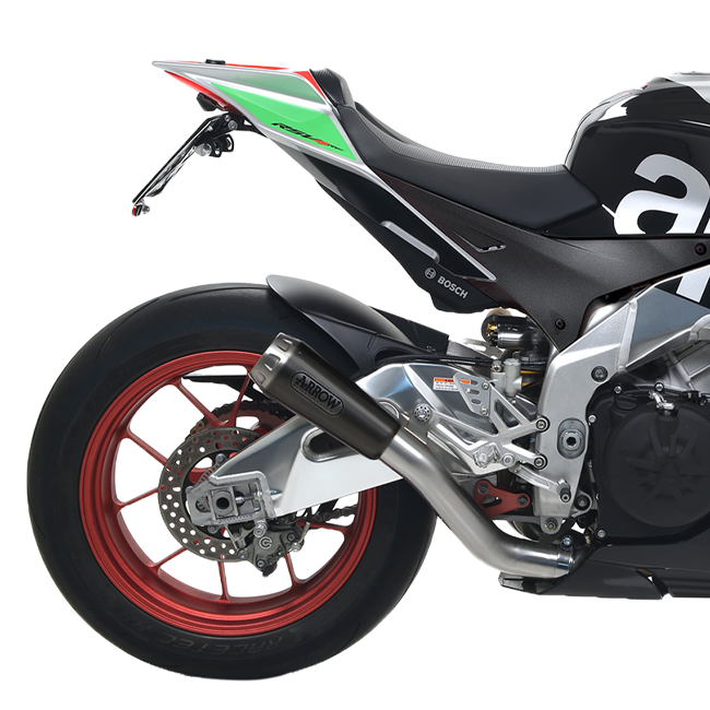 Arrow Slip-On Kit Pro-Race Paslanmaz Çelik Koyu Aprilia RSV4/RR/RF (17-18) 71214PRN 