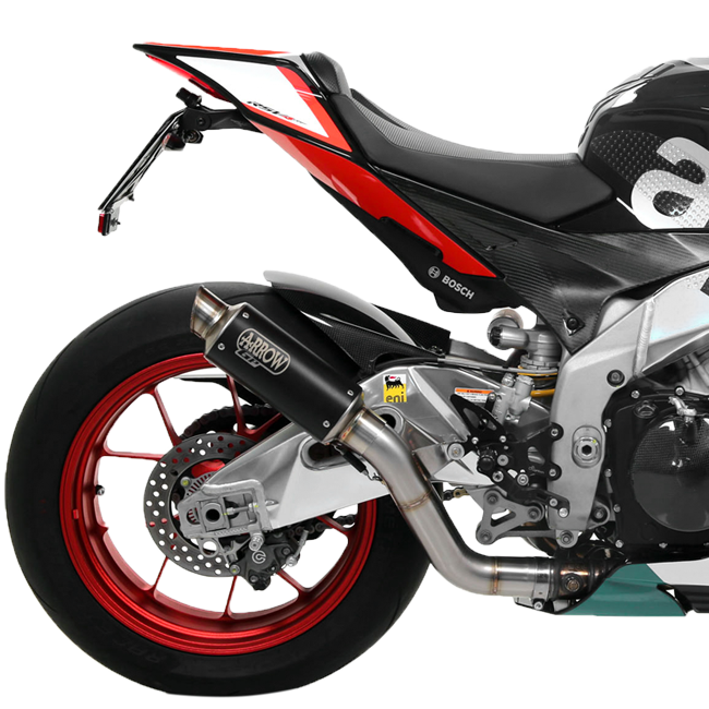 Arrow Slip-On Kiti Koyu GP2 Paslanmaz Çelik Aprilia RSV4/RR/RF (15-16) 71520GPI 