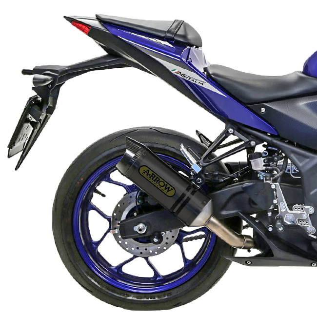 Arrow Slip-On Thunder Alüminyum Koyu Yamaha YZF-R3 (15-18) 71831AKN 