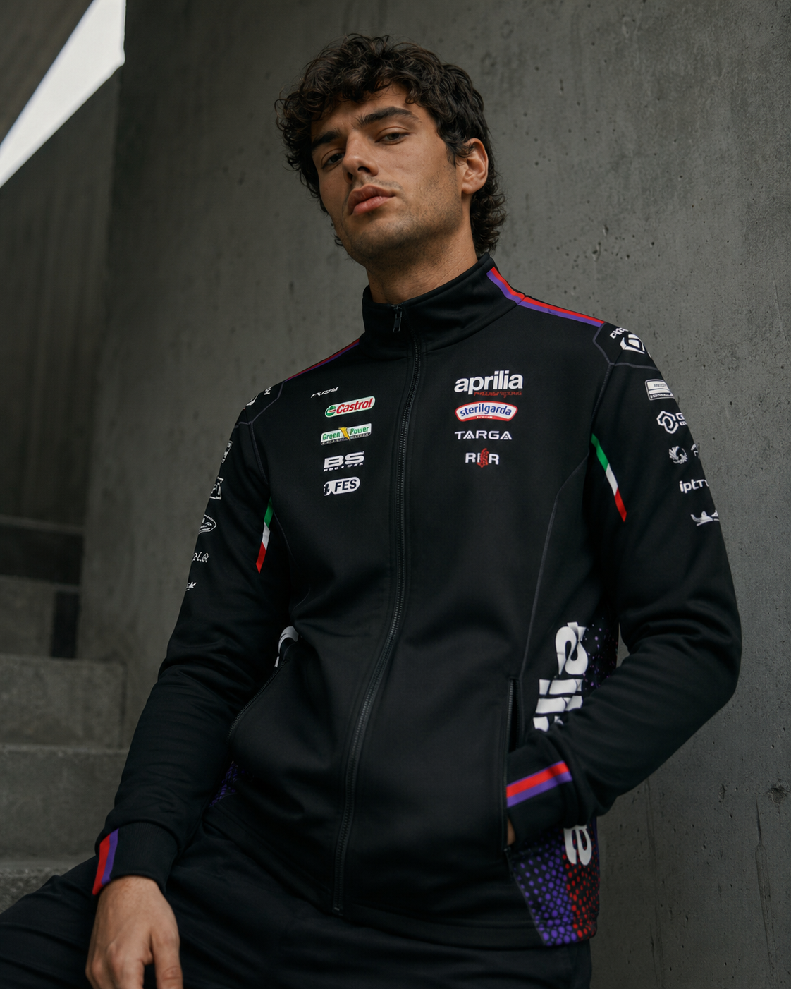 Aprilia Racing Team Zip Sweat-Jacket Replica 2026 erkek IXON 