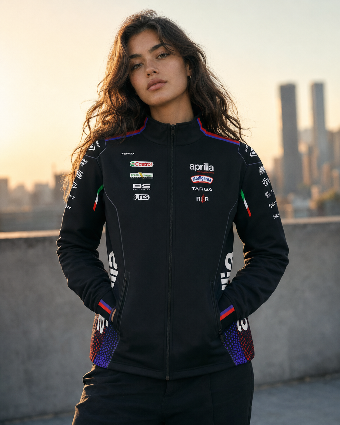 Aprilia Racing Team Zip Sweat-Jacket Replica 2026 erkek IXON 