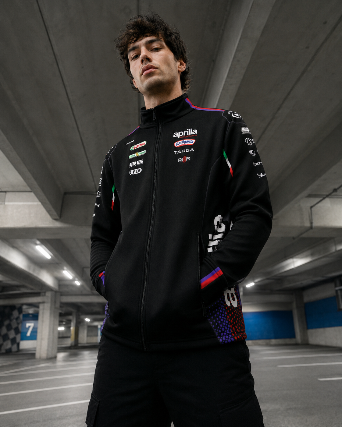 Aprilia Racing Team Zip Sweat-Jacket Replica 2026 erkek IXON 