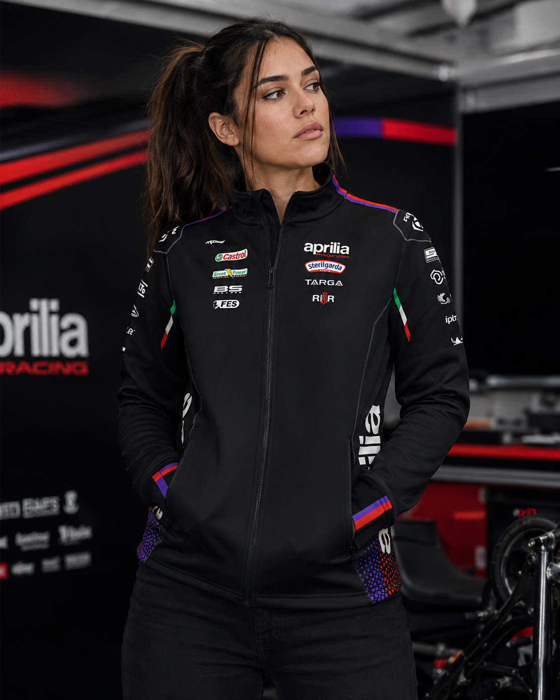 Aprilia Racing Team Zip Sweat-Jacket Replica 2026 erkek IXON 
