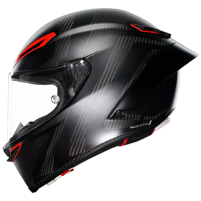 AGV Pista GP RR Kask Intrepido Karbon Mat Siyah/Kırmızı 2118356002019 