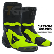 Dainese Axial 2 Air yarış ve sokak motosiklet botu | Erkek | Siyah / Fluoresan sarı | Custom Works 