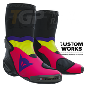Dainese Axial 2 Air Yarış ve Yol Motosiklet Botları | Erkek | Fuxia / Viola / Fluogelb | Custom Works 