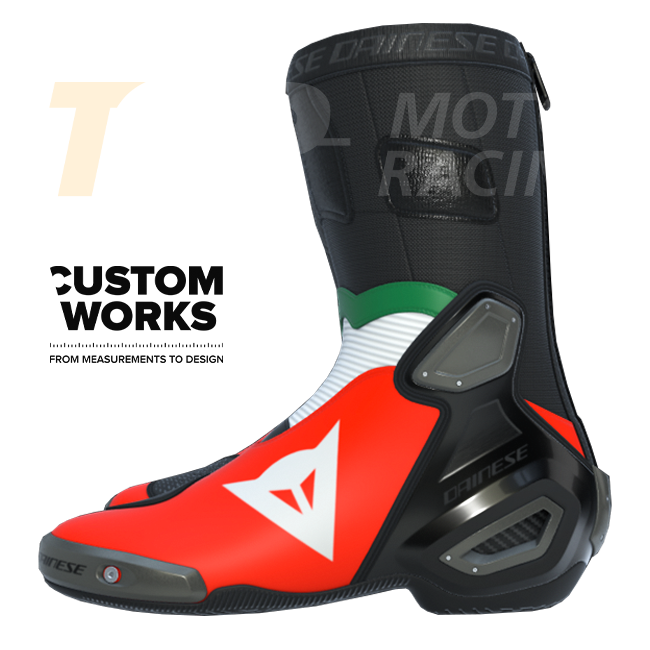Dainese Axial 2 Racing und Straßen Motorradstiefel Herren | Italia Edition | Custom Works