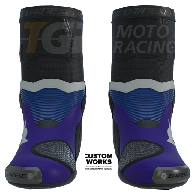 Dainese Axial 2 Air Racing ve Sokak Motosiklet Botu Prima Pramac Yamaha MotoGP Replica | Erkek | Mor / Yamaha Mavi / Beyaz | Custom Works 