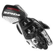 Spidi Carbo Track Evo Yarış Motosiklet Deri Eldivenleri | Erkek | Siyah/Beyaz | A203011 