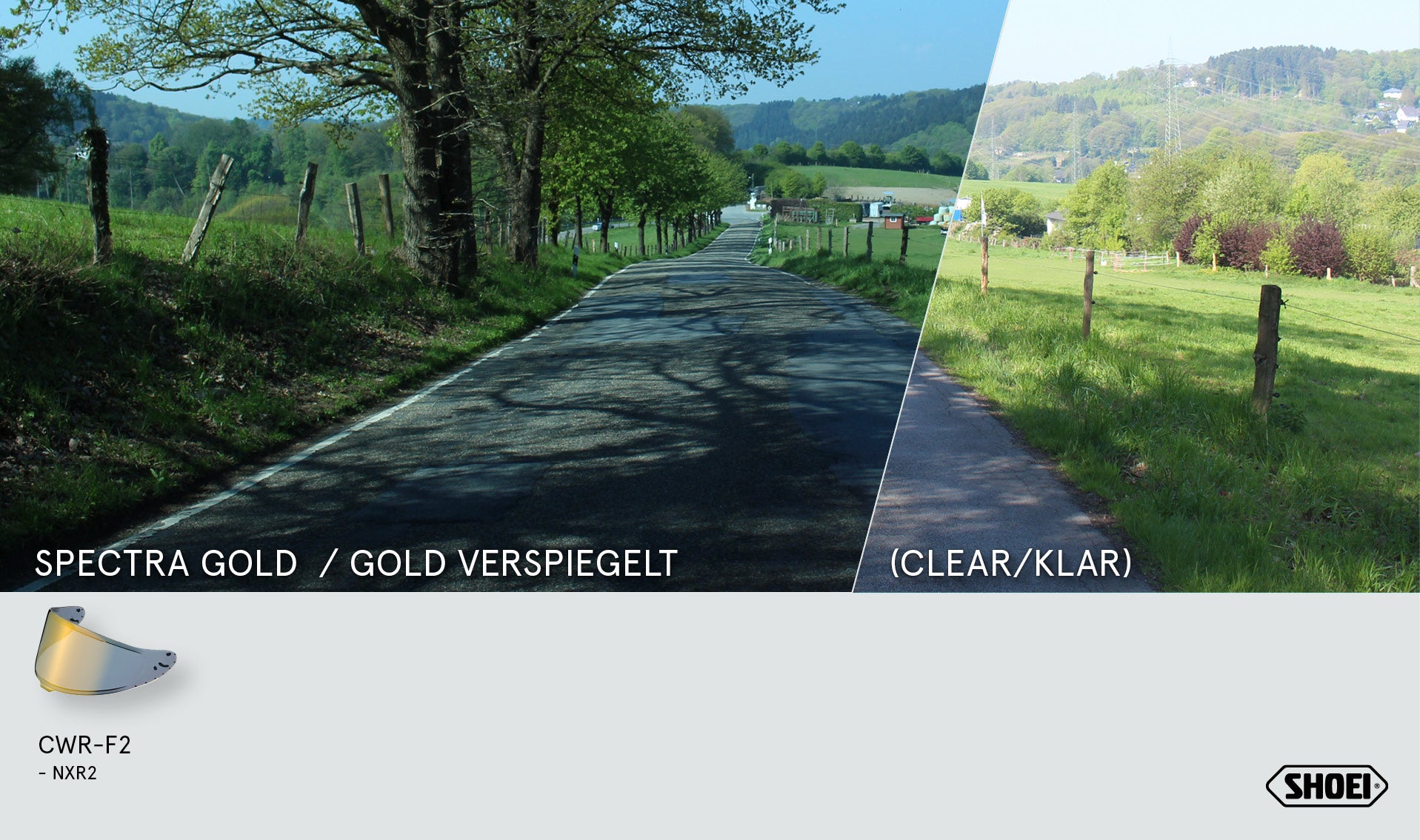 Shoei Vizör X-SPR PRO (CWR-F2PN) Altın Ayna 