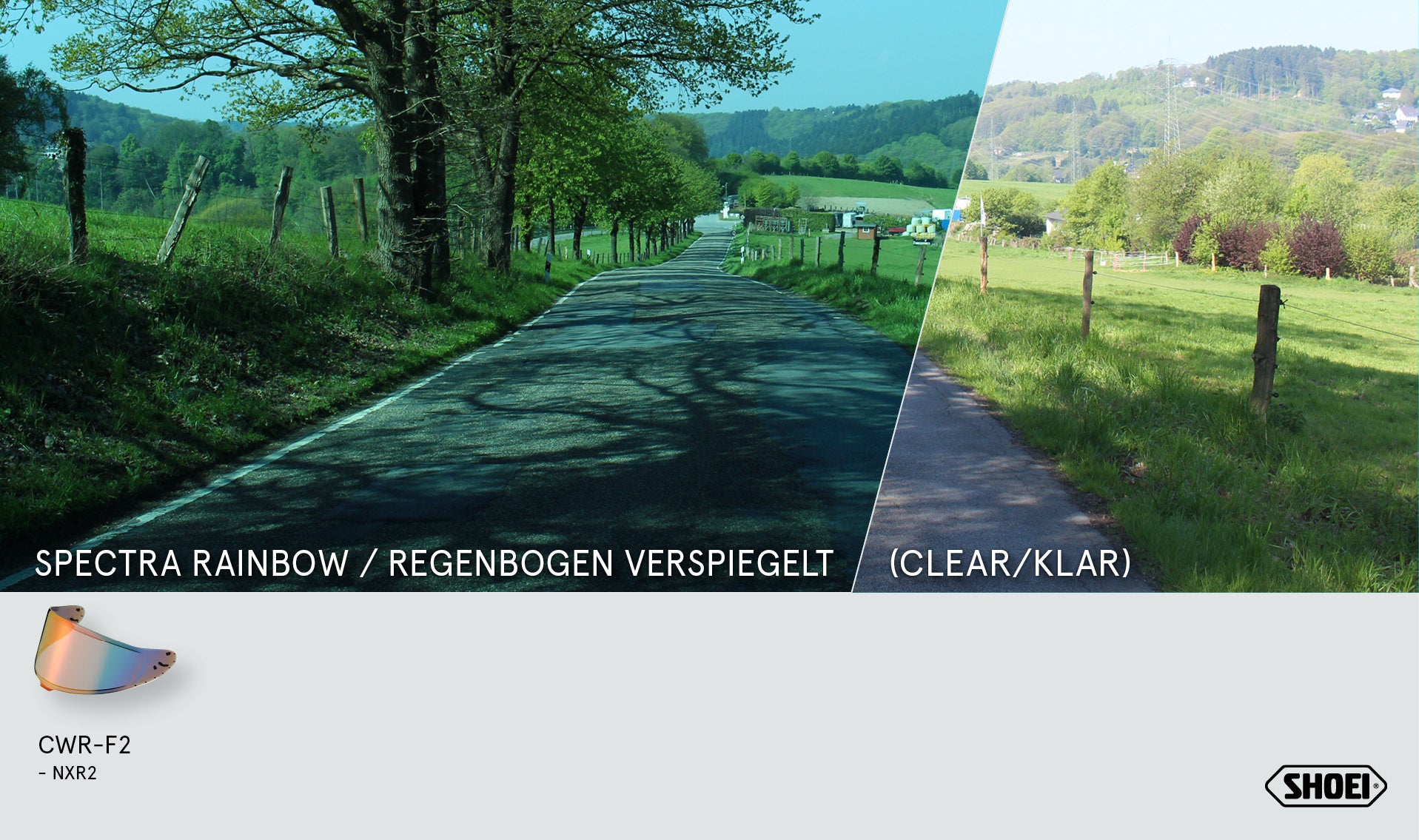 Shoei Vizör X-SPR PRO (CWR-F2PN) Rainbow Yansıtmalı 