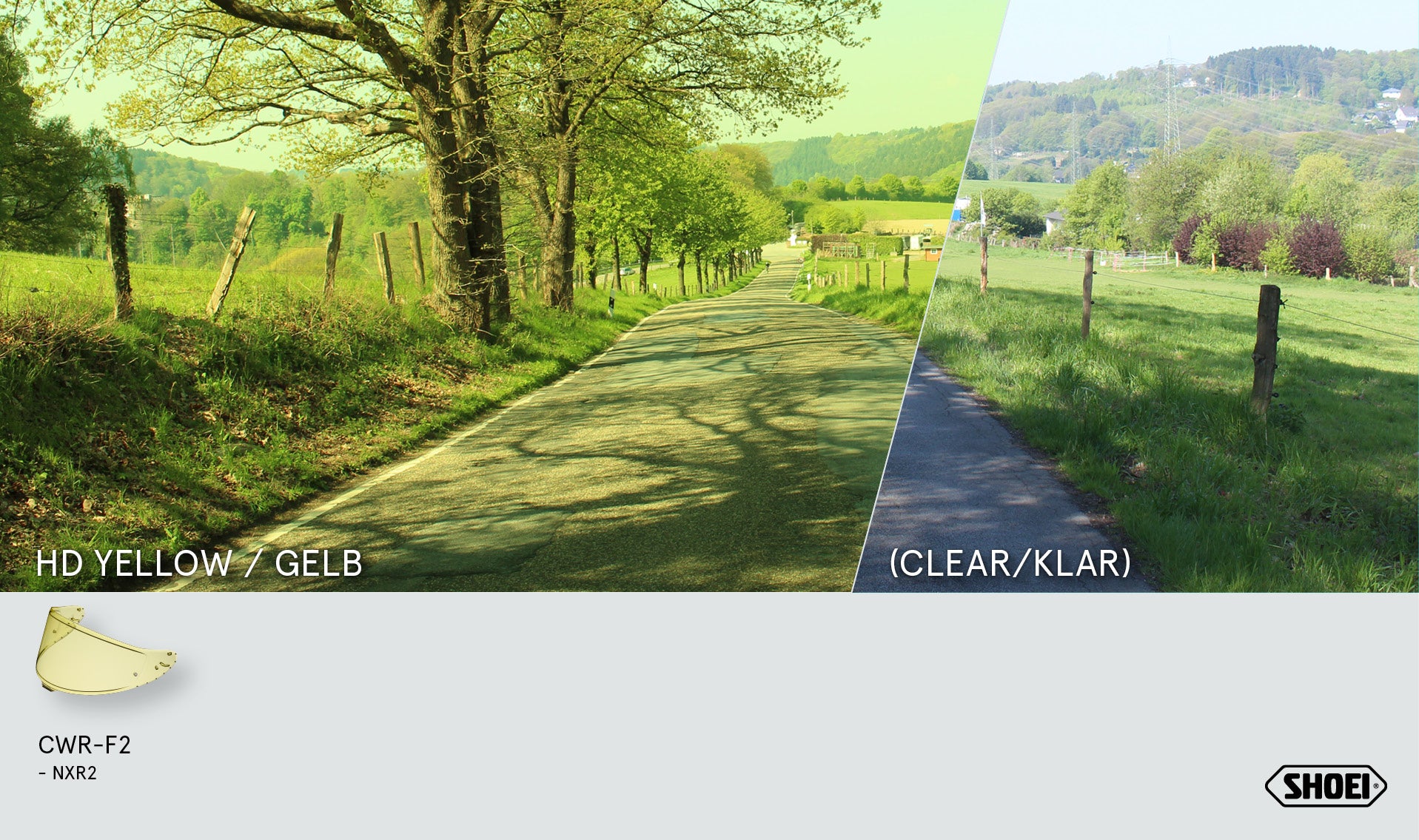 Shoei Vizör X-SPR PRO (CWR-F2PN) Yüksek Tanımlı Sarı 