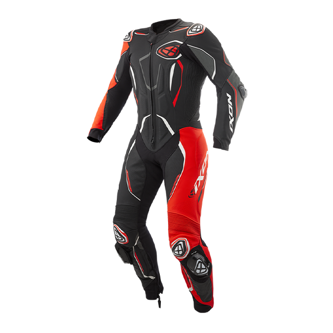 IXON Demonio Einteiler Deri Tulum – Delikli yarış tulumu | Erkek | Kırmızı/Siyah/Beyaz 