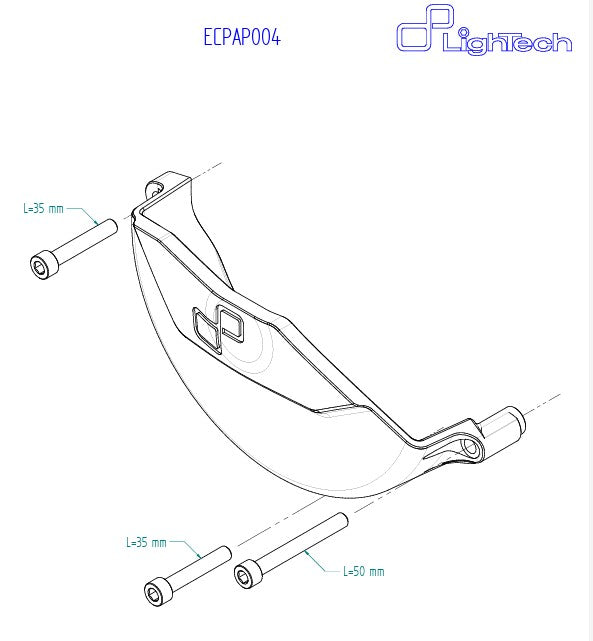 Alüminyum Jeneratör Koruyucu Kapağı LighTech Aprilia RS 660 (20-26) ECPAP004NER 