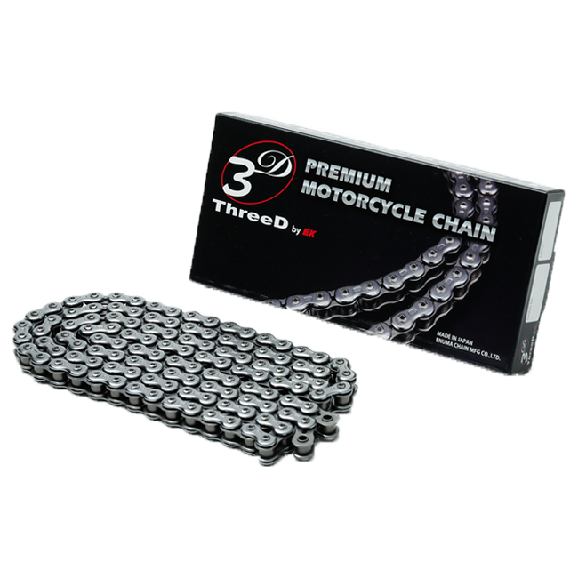 EK Kette 520 R/3D Chrom NX-Ring offen mit Nietschloss – 110 bis 120 Glieder