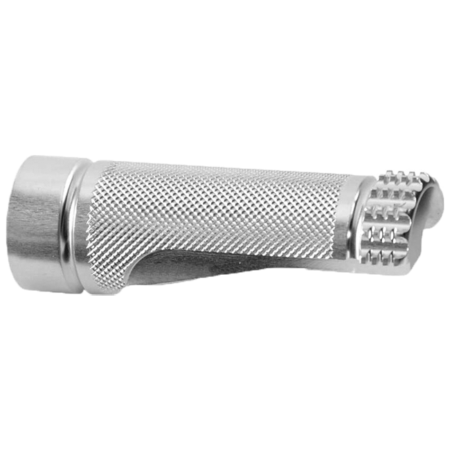 LighTech Yedek Ayak Pedalı sabit 75 mm – Gümüş/Siyah | FTR1098 