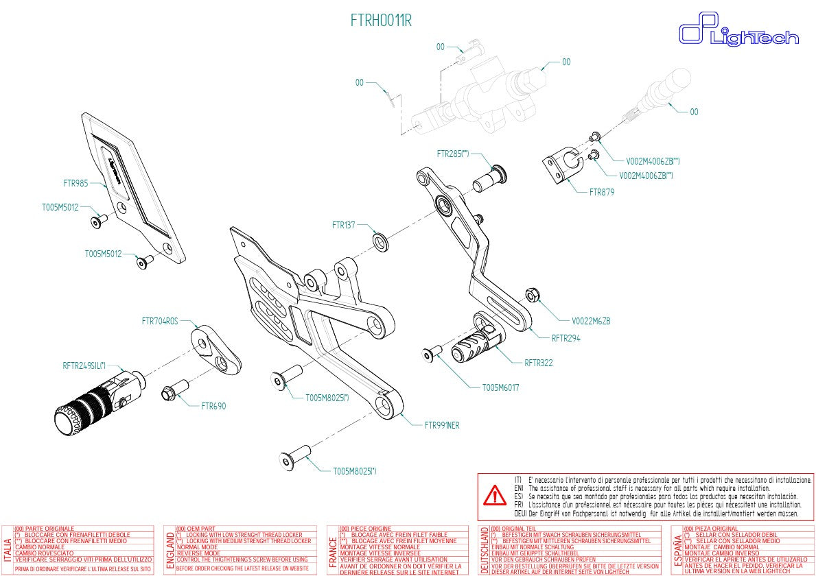 Fren sistemi R LighTech Honda CBR 1000 RR-R SC82 (20-26) FTRHO011R 
