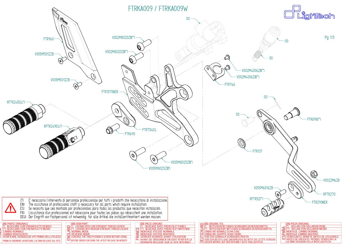 LighTech geri dönüş sistemi Kawasaki ZX-6R/636/RR (05-26) FTRKA009/W 