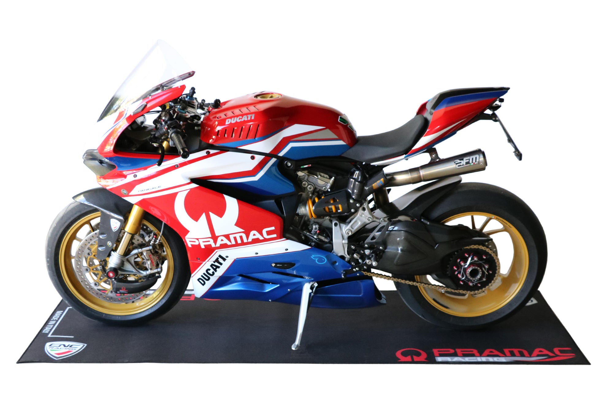 Motosiklet Box ve Garaj Halısı 220 x 80 cm Pramac Racing Sınırlı Üretim CNC Racing GA003BPR 