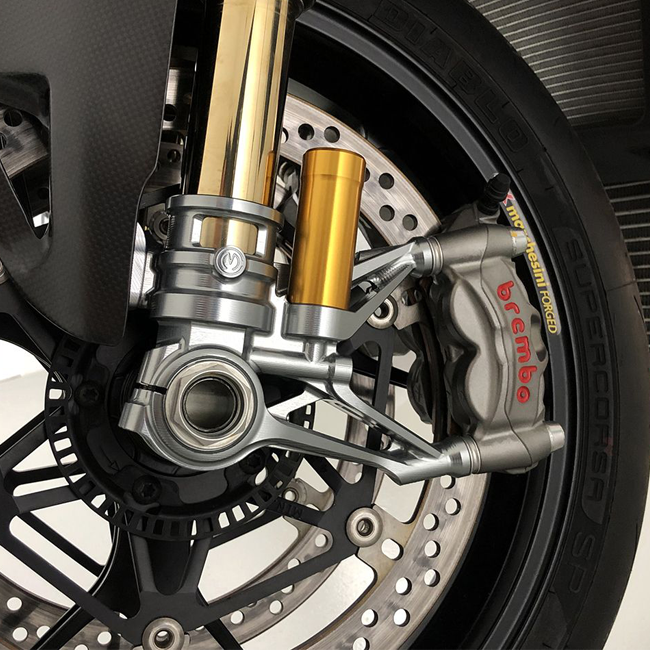CNC Çatal ayağı seti 100 mm „GP Stili“ Motocorse Ducati Panigale V4/S/R (18-24) 