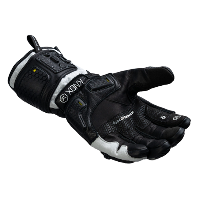 Knox Handroid MK5 Yarış Deri Eldivenleri | Erkek | Siyah/Beyaz | 11769404101 
