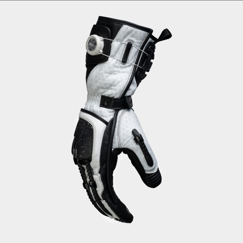 Knox Handroid MK5 Yarış Deri Eldivenleri | Erkek | Siyah/Beyaz | 11769404101 