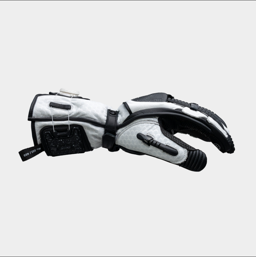 Knox Handroid MK5 Yarış Deri Eldivenleri | Erkek | Siyah/Beyaz | 11769404101 
