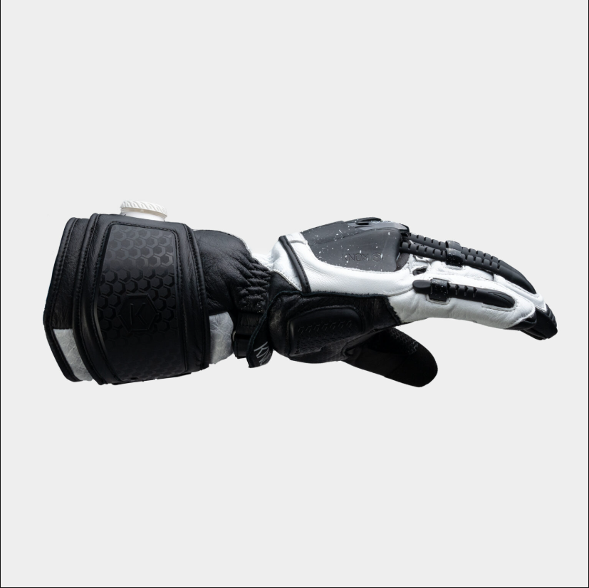 Knox Handroid MK5 Yarış Deri Eldivenleri | Erkek | Siyah/Beyaz | 11769404101 