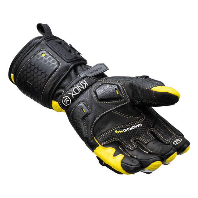 Knox Handroid MK5 Yarış Deri Eldivenleri | Erkek | Sarı | 11769404104 