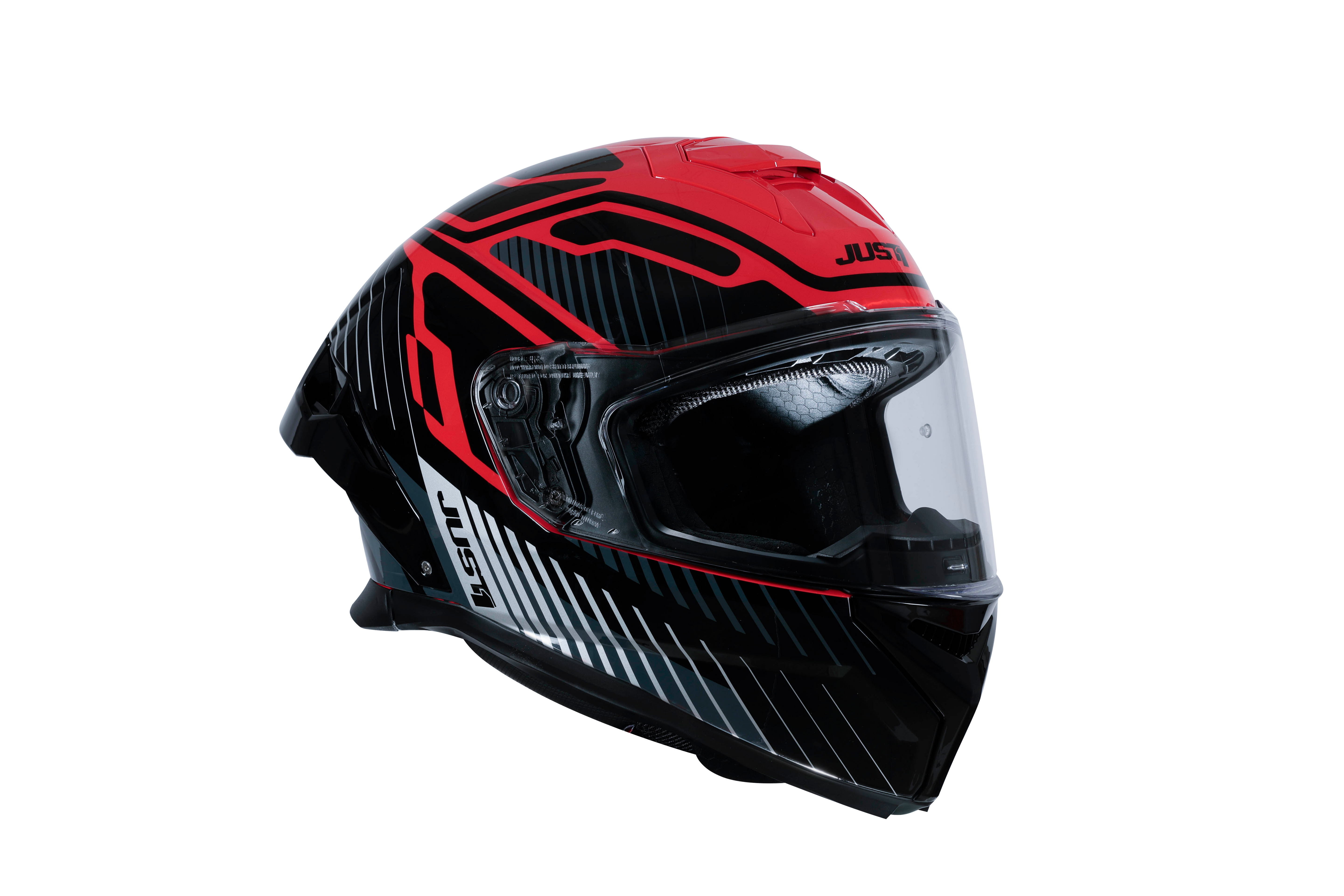 Just1 J-STR Kask Tactical Gümüş / Kırmızı Parlak 6030390171003 