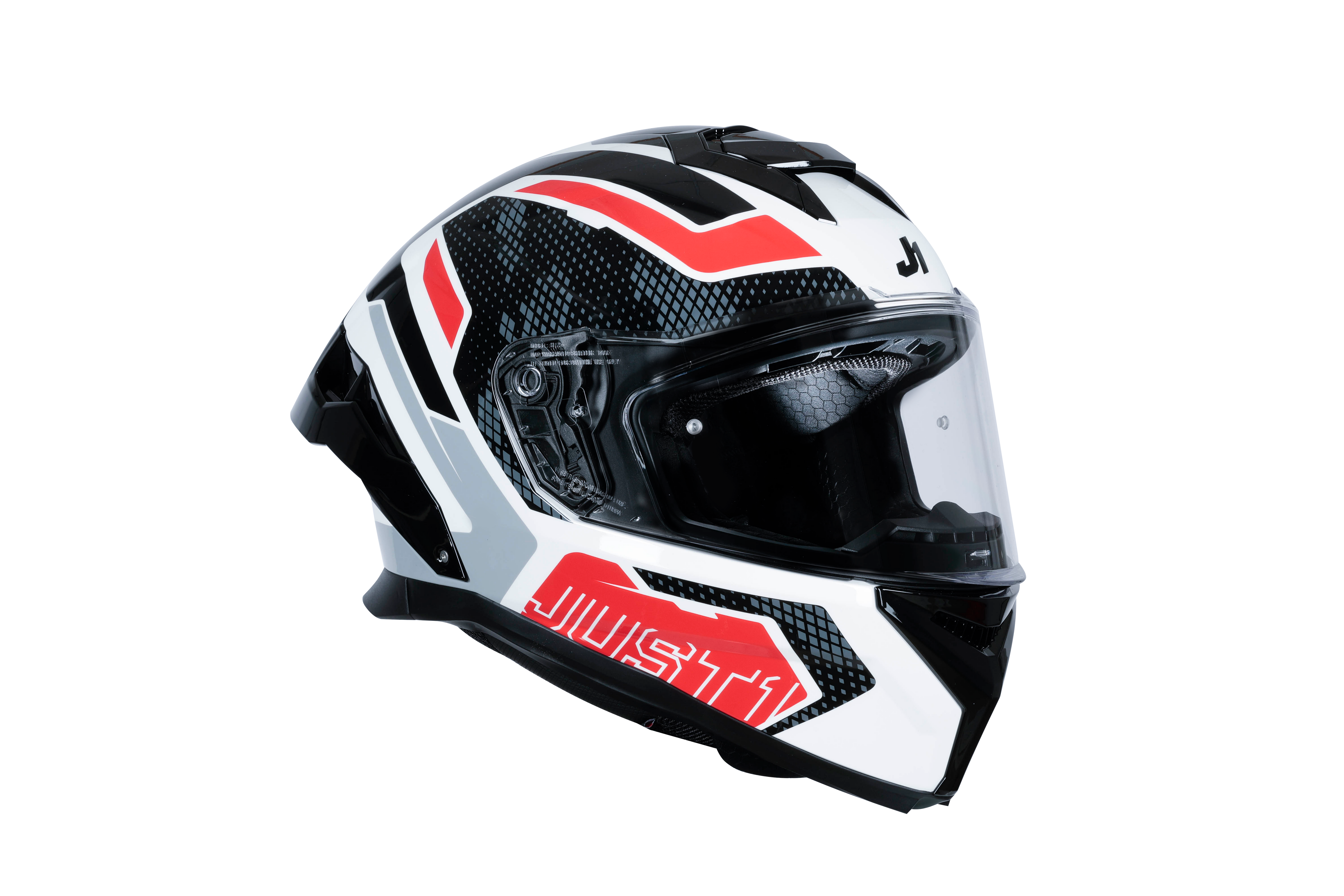 Just1 J-STR Kask Union Kırmızı / Beyaz Parlak 6030390171001 