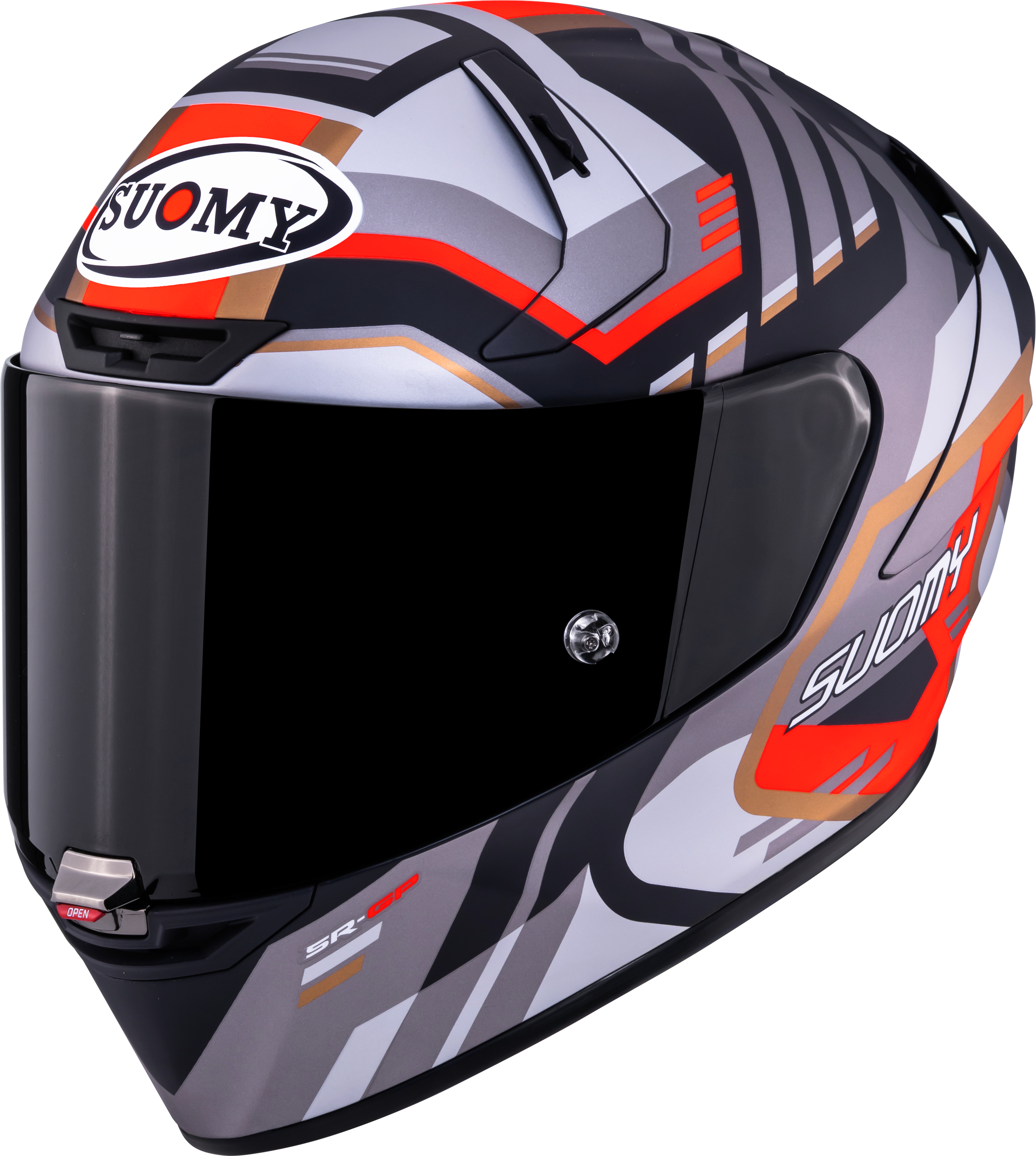 Suomy SR-GP Evo Kask Infrared Mat Gri/Kırmızı/Siyah K6S20025 