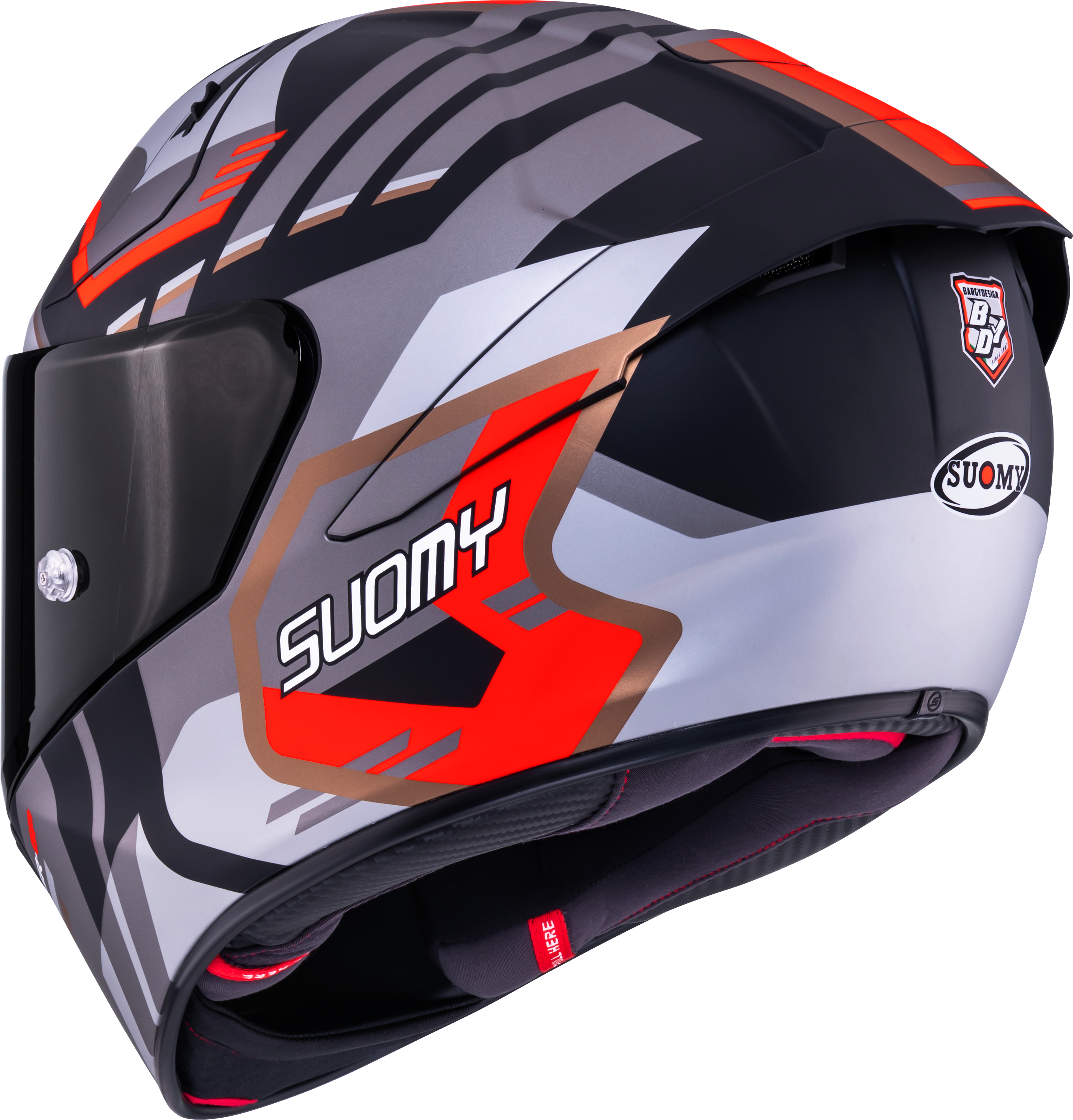 Suomy SR-GP Evo Kask Infrared Mat Gri/Kırmızı/Siyah K6S20025 
